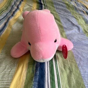 Pink Plush Dolphin Toy